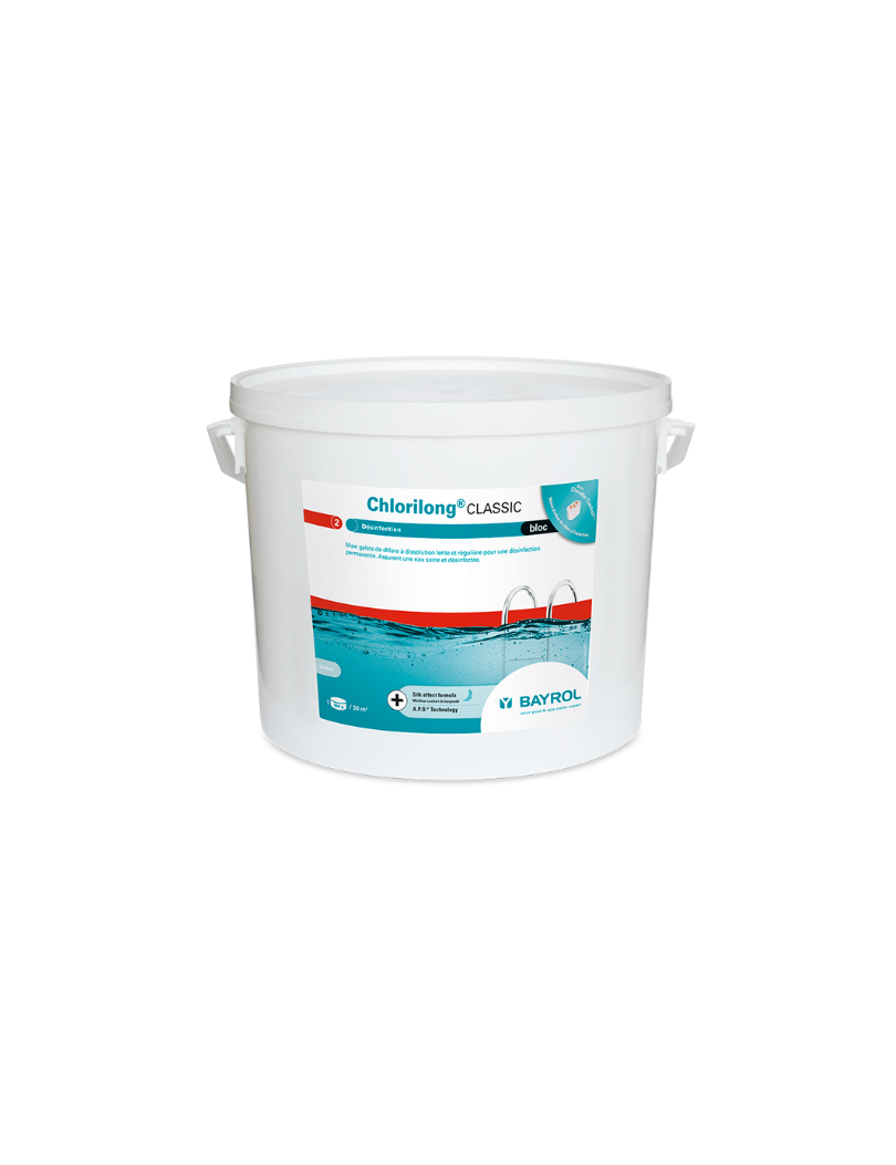 Chlorilong Classic 10 kg Bayrol - Galets de chlore à dissolution lente pour une désinfection continue de votre piscine