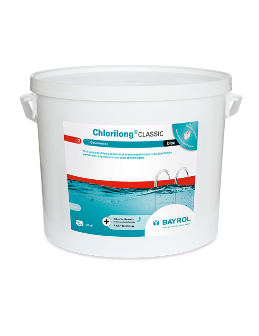 Chlorilong Classic 10 kg Bayrol - Galets de chlore à dissolution lente pour une désinfection continue de votre piscine