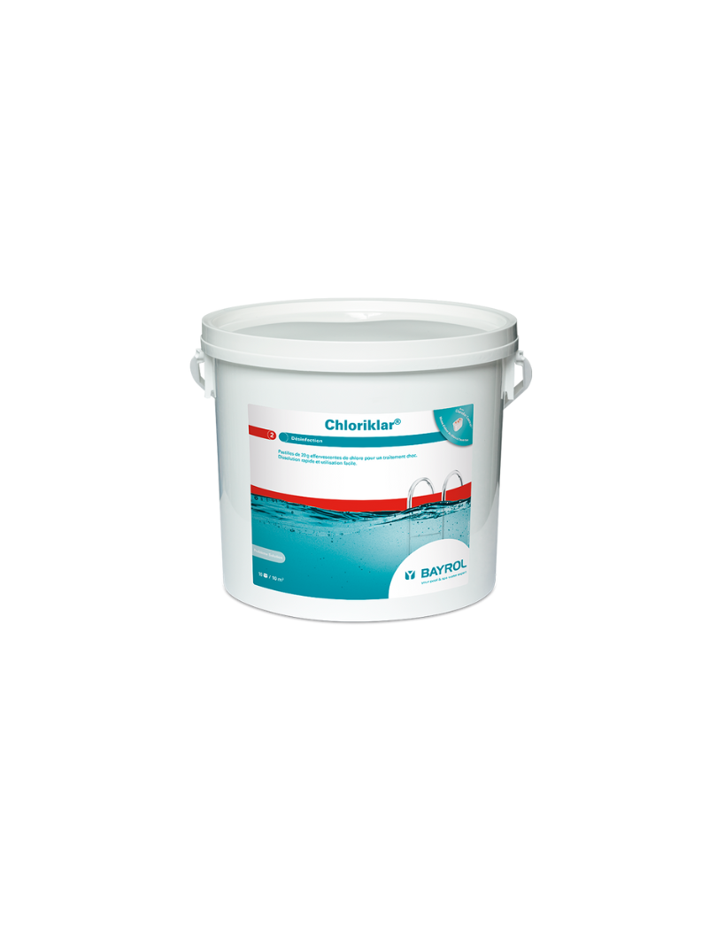 Chloriklar Bayrol 5 kg - Clarifiant pour une eau de piscine cristalline et limpide