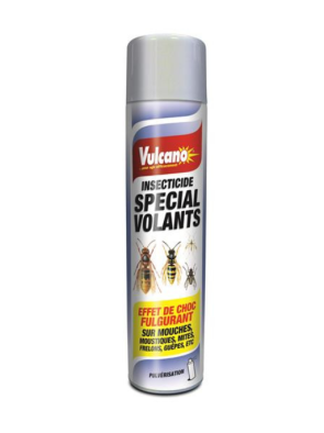 Insecticide Spécial Volants Vulcano 600 ml : Éradication Mouches, Guêpes...