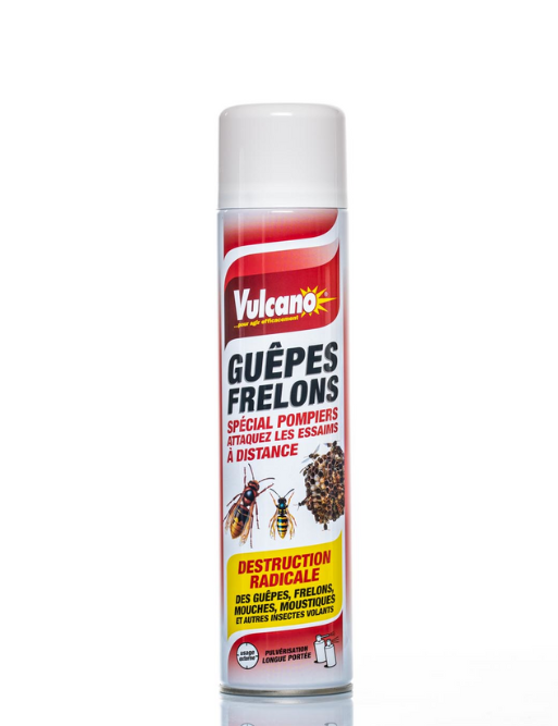 Insecticide Guêpes et Frelons 600 ml VULCANO : Éradication Efficace