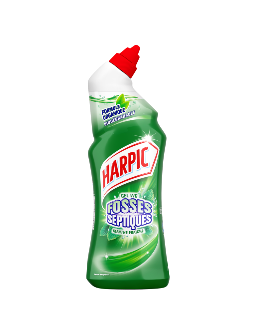 Bouteille de Gel WC Fosses Septiques à la Menthe de 750 ml par Harpic