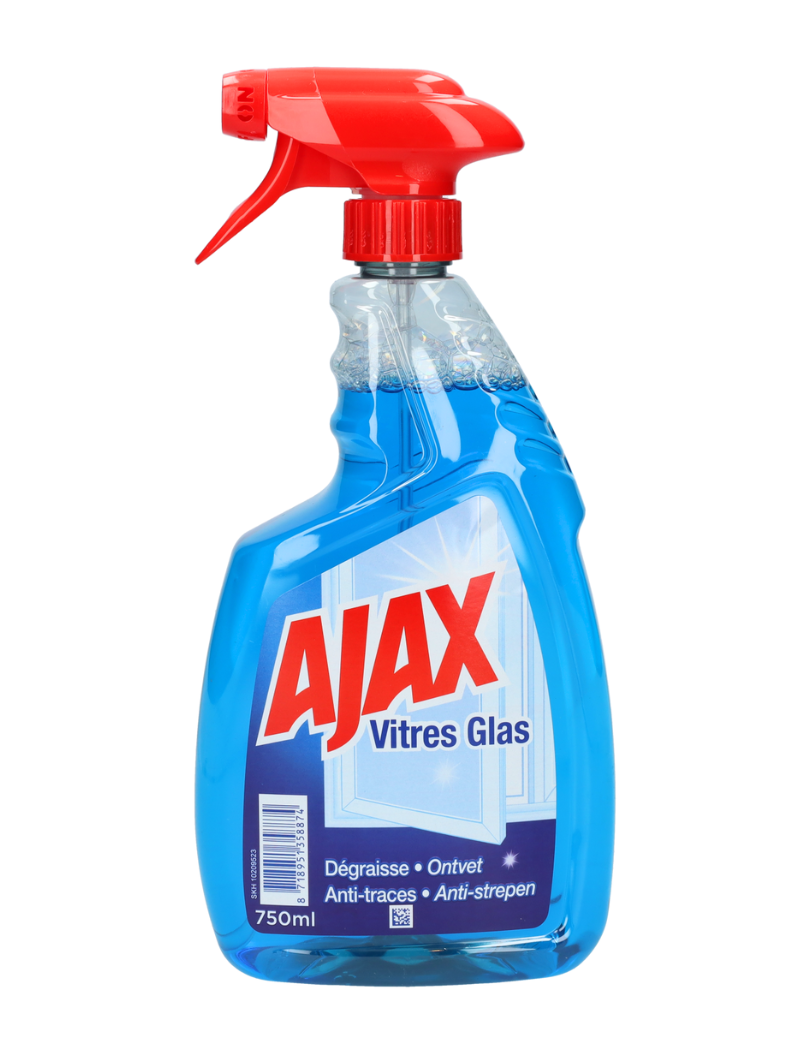 40 lingettes vitre Ajax - Nettoyants vitres en spray